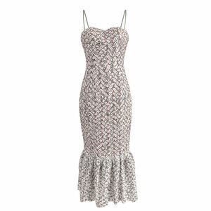 ELLIATT NWT "Runo" Midi Dress (Sage and White)